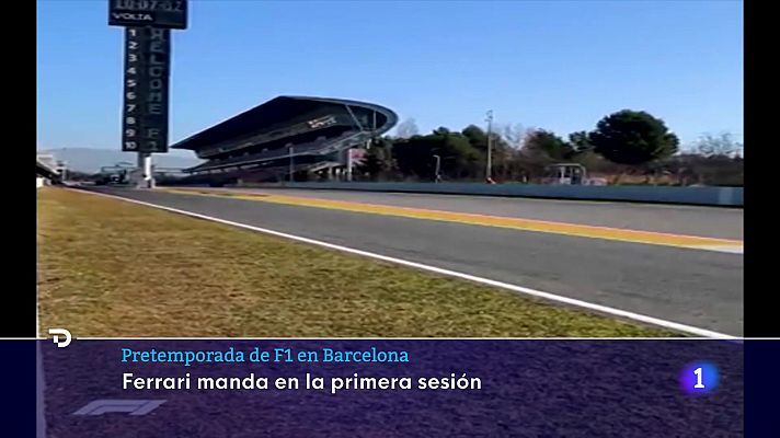 Telediario 1 - Alonso prueba su Alpine en el arranque de la pretemporada de la Fórmula 1