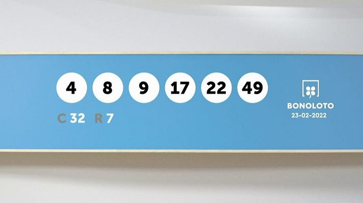 SELAE - Sorteo de la Lotería Bonoloto del 23/02/2022