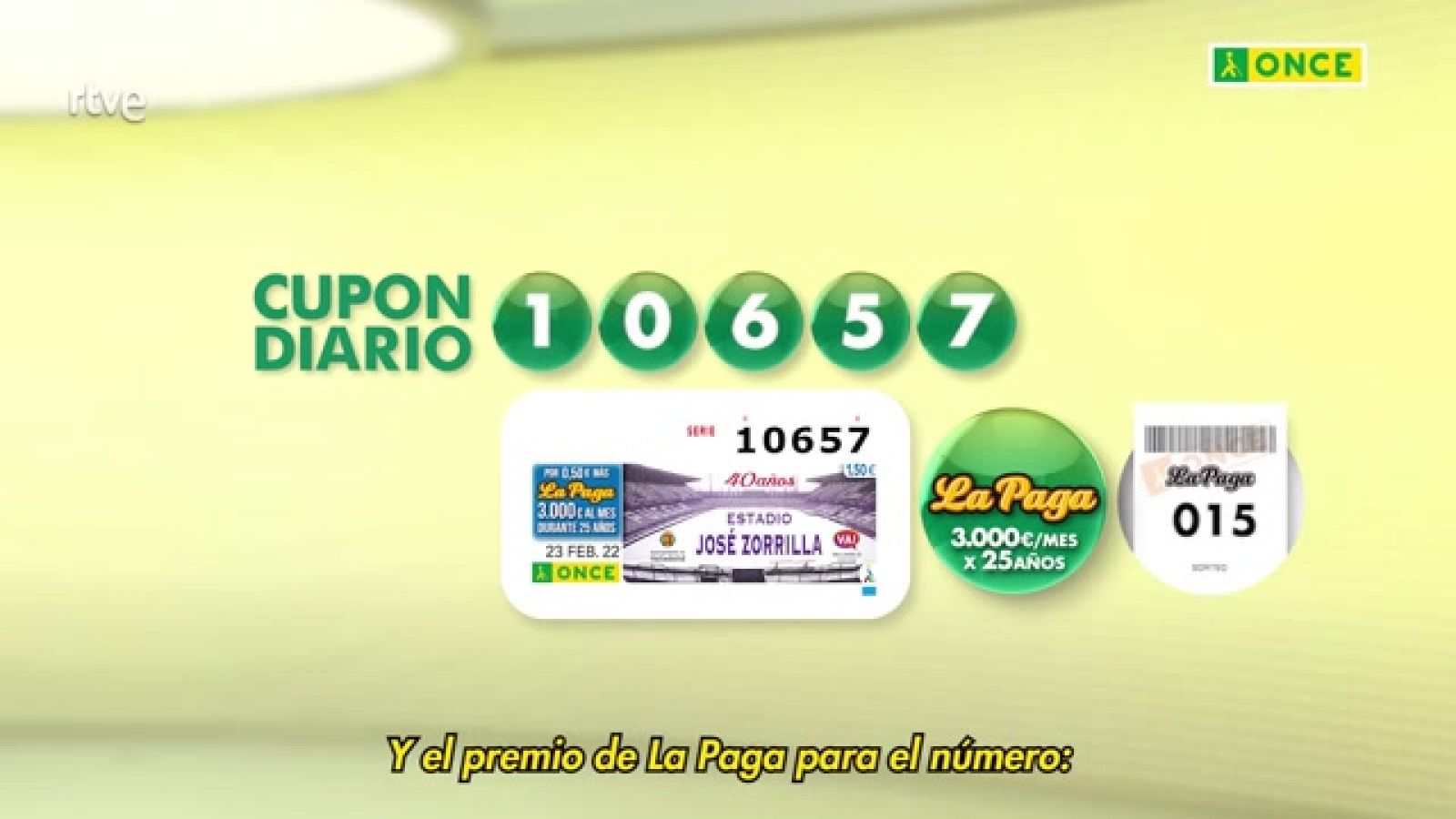 Sorteo ONCE - 23/02/22 - ver ahora