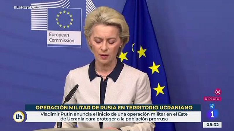 La Unión Europea anuncia "sanciones masivas" y llama a Rusia a cesar "inmediatamente" el ataque contra Ucrania