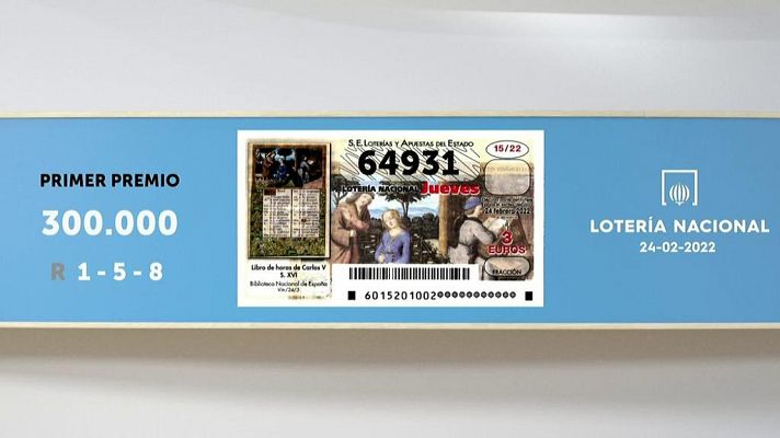 SELAE - Sorteo de la Lotería Nacional del 24/02/2022