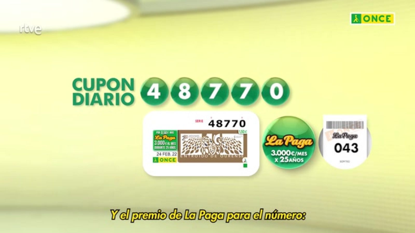 Sorteo ONCE - 24/02/22 - ver ahora