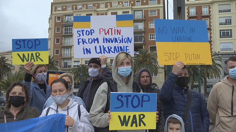 Protestas de ucranianos en Andalucía - Ver ahora