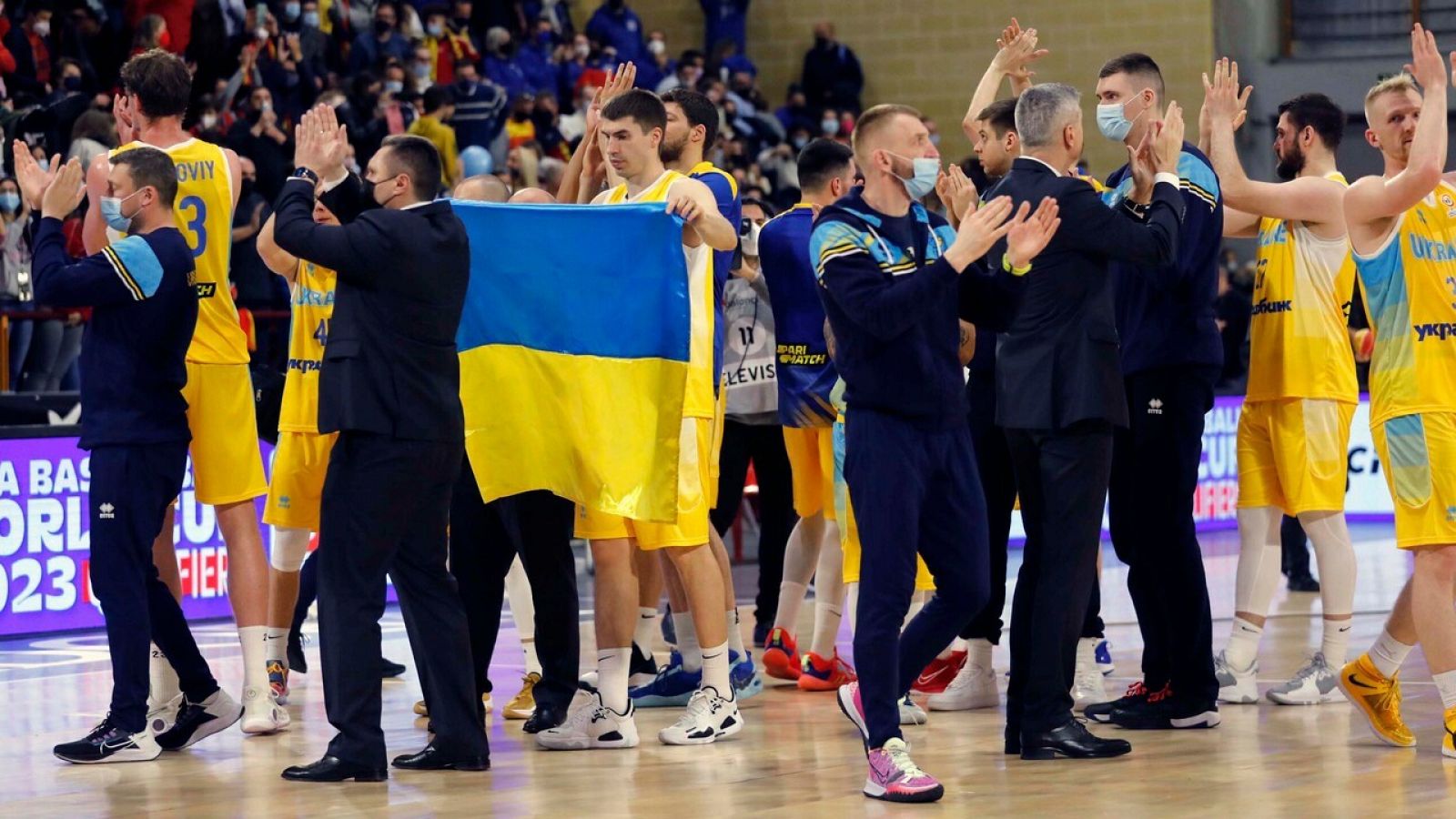 La selección de Ucrania de baloncesto, a la espera en Madrid