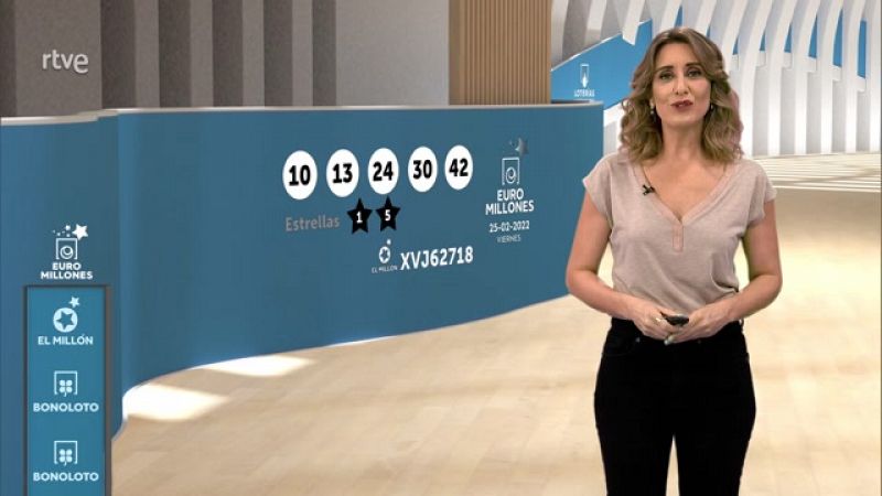 Sorteo de la Bonoloto y Euromillones del 25/02/2022 - ver ahora