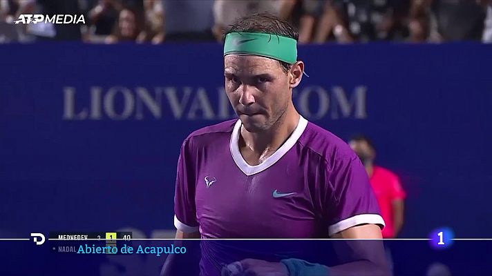 Telediario Fin de Semana - Nadal, a un paso del título en Acapulco tras ganar a Medvede