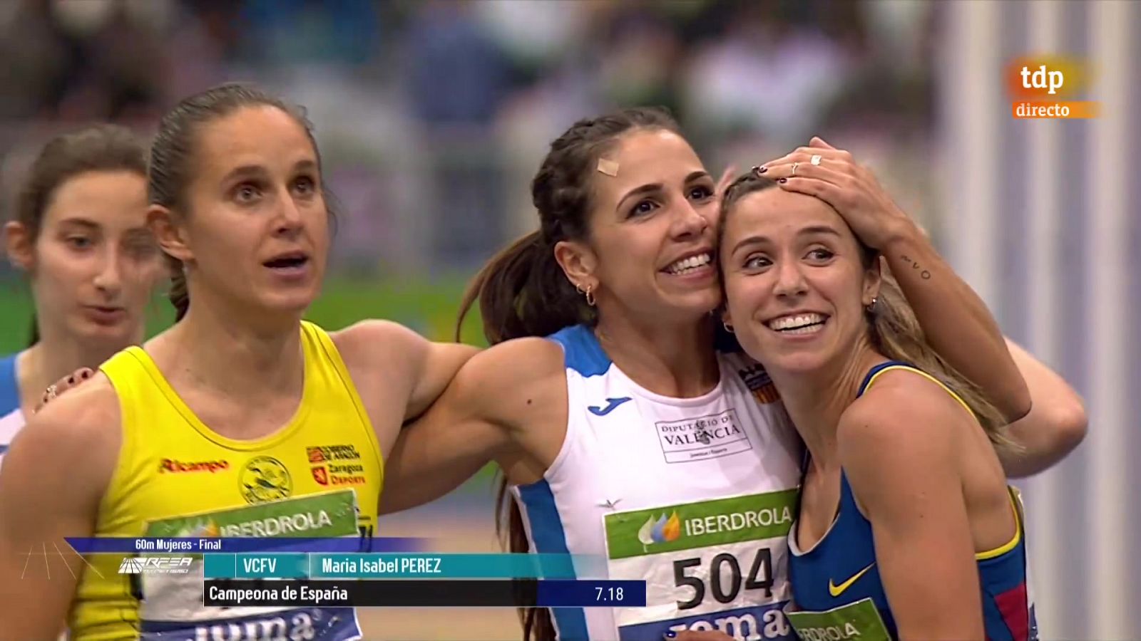 Maribel Pérez, campeona de España de 60m con récord, se bate a sí misma