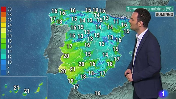 Nubes abundantes y lluvias en buena parte de la Península