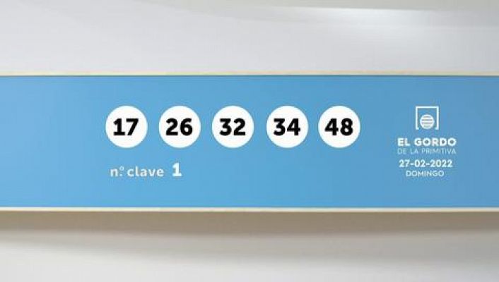 SELAE - Sorteo de la Lotería Gordo de la Primitiva del 27/02/2022