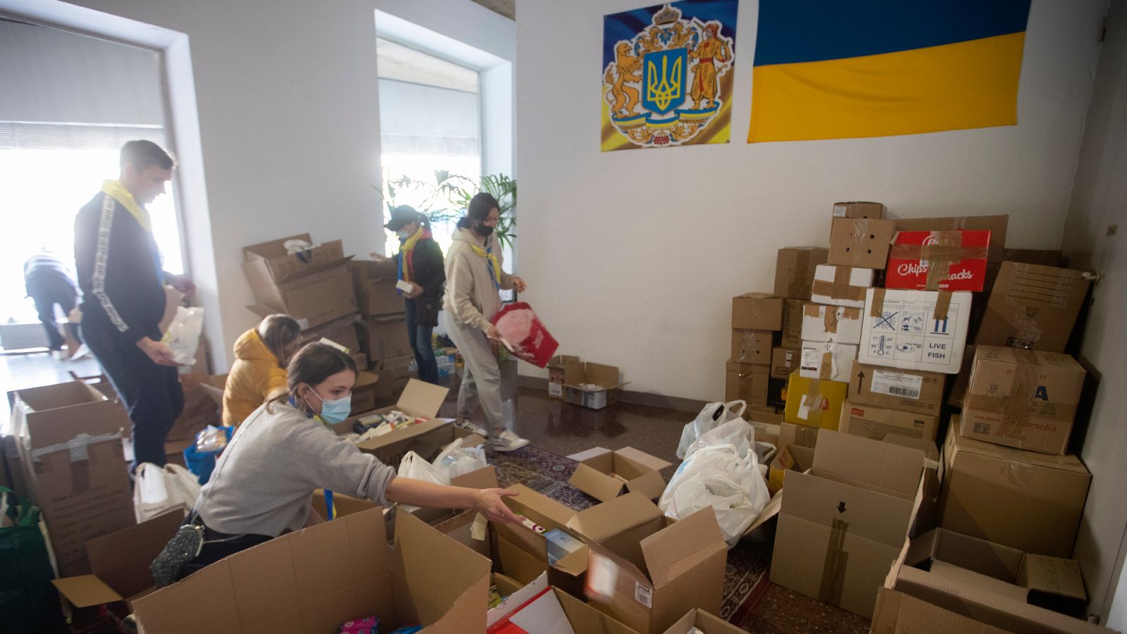 La ayuda humanitaria a los ucranianos se incrementa en España