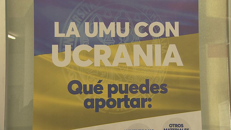 Material sanitario, alimentos, medicinas y ropa son las necesidades que están recogiendo en la Universidad de Murcia para eviarlo al pueblo ucraniano