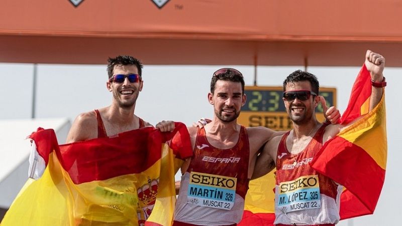 España conquista el oro y la plata en los 35km de la Copa del Mundo de marcha por equipos