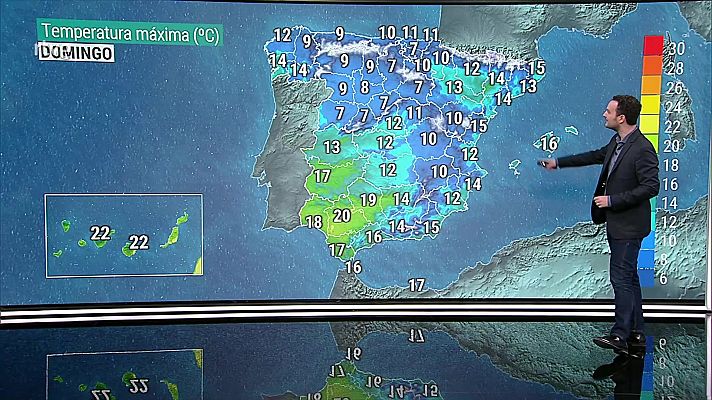 Nevadas en el Pirineo catalán. Heladas en la cordillera Cantábrica y sistemas Central e Ibérico