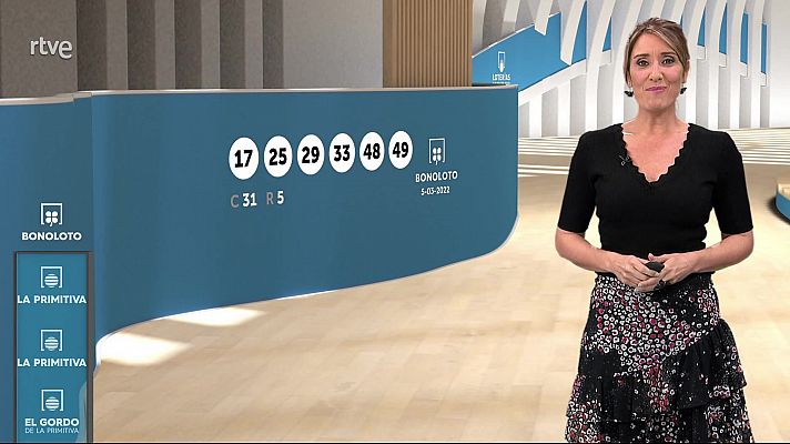 Loterías - Sorteo de la Bonoloto y Primitiva del 05/03/2022