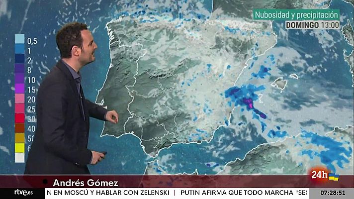 El tiempo - La semana acaba con ambiente frío y lluvias, más intensas en el Levante