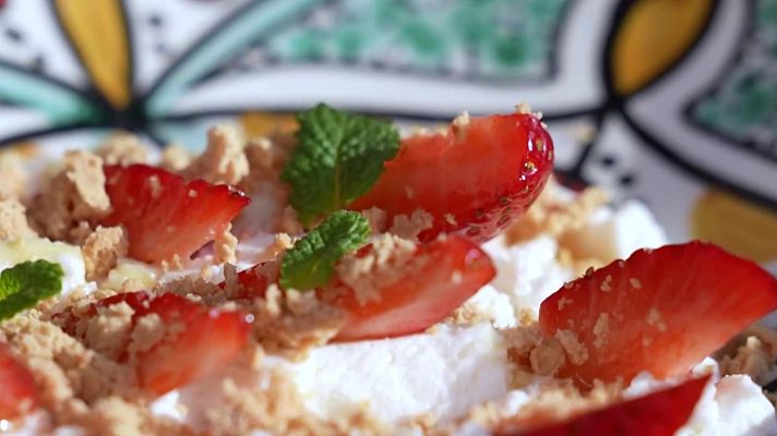 Fresas con requesón y turrón al estilo Gipsy Chef