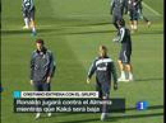 Cristiano se entrena con el grupo