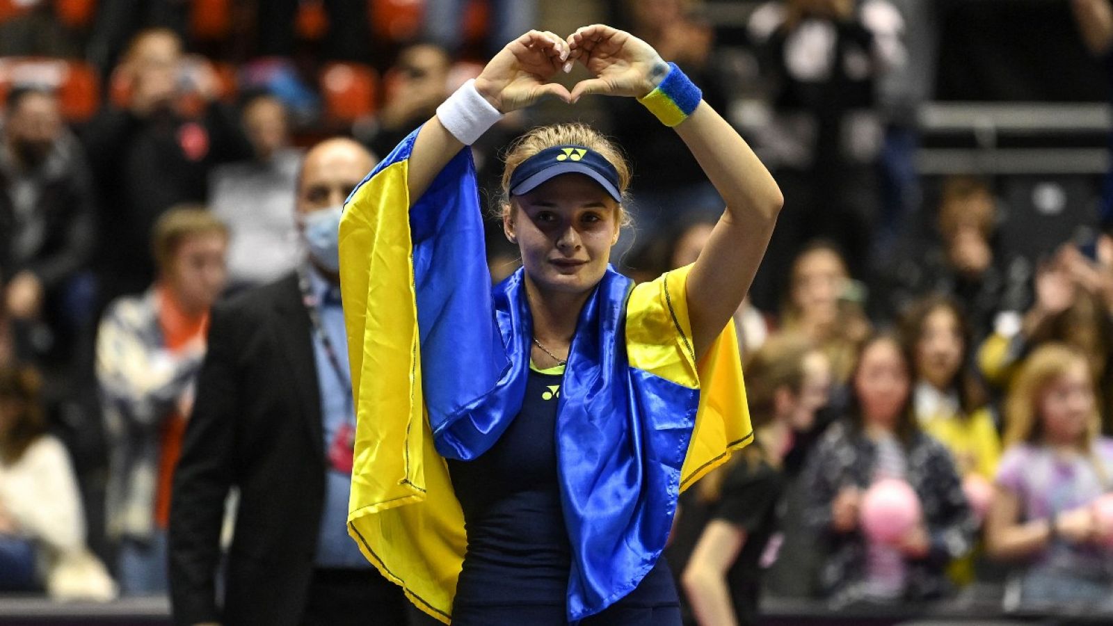 La emoción de la tenista ucraniana Dayana Yastremska en Lyon    