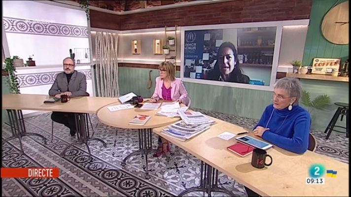 Cafè d'idees - Sandra Balsells, ACNUR i Alba Alfageme