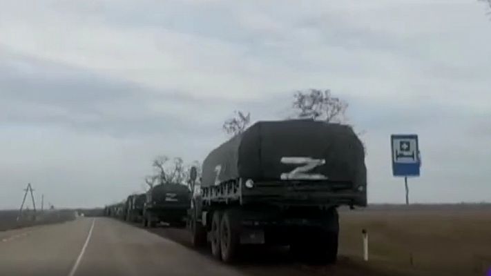 Telediario 1 - La Z blanca en los tanques rusos, de símbolo de guerra a icono de la propaganda de Putin