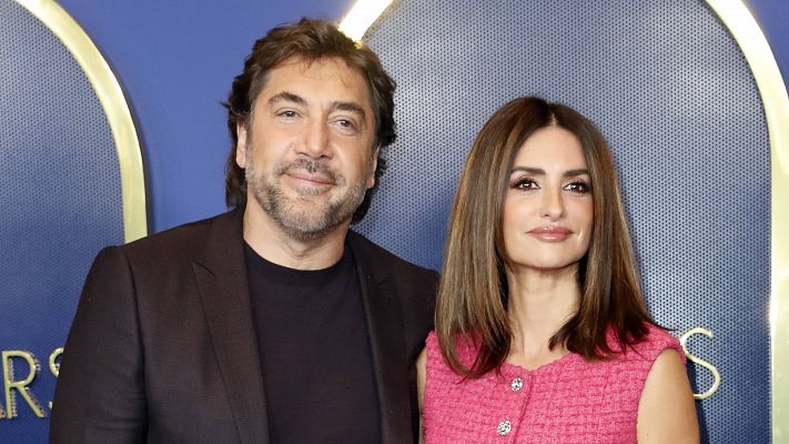 Penélope Cruz y Javier Bardem, en el almuerzo de los Oscar