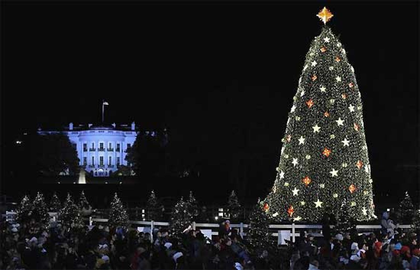 Los Obama ponen el árbol navideño | Ver