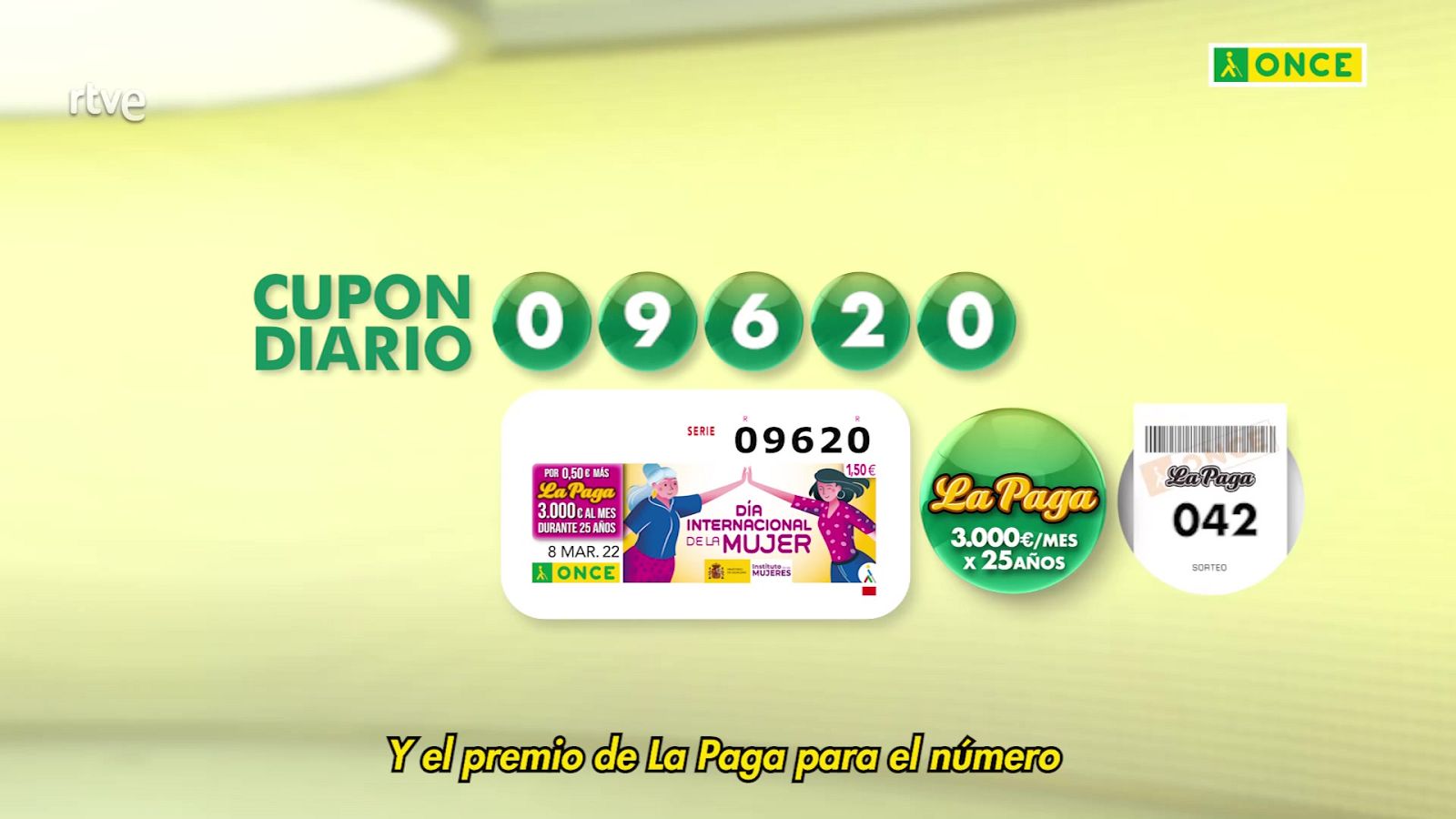 Sorteo ONCE - 08/03/22 - ver ahora