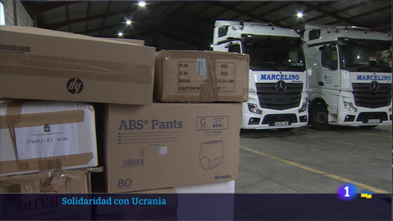 Transportistas ucranianos residentes en Extremadura llevan ayuda a su país