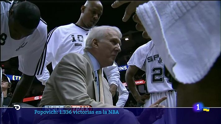 Telediario Fin de Semana - Popovich, récord de victorias como entrenador en la NBA