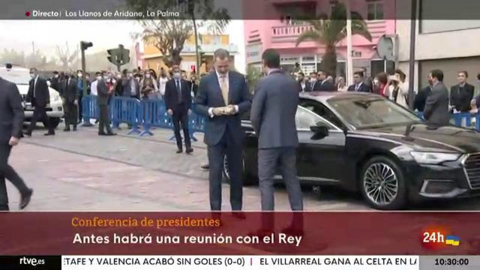 El rey llega a la Conferencia de Presidentes en La Palma