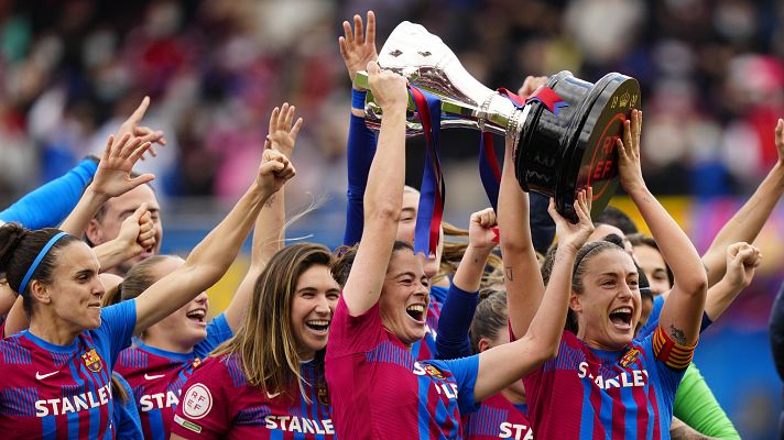 Telediario 1 - El Barça gana al Madrid y se proclama campeón de la liga femenina