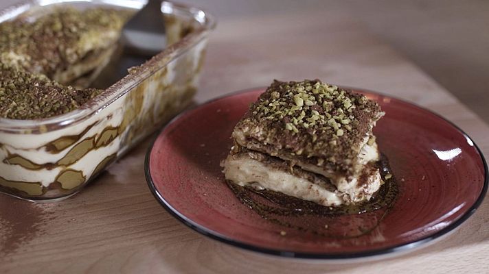 Receta de tiramisú de vainilla y pistacho