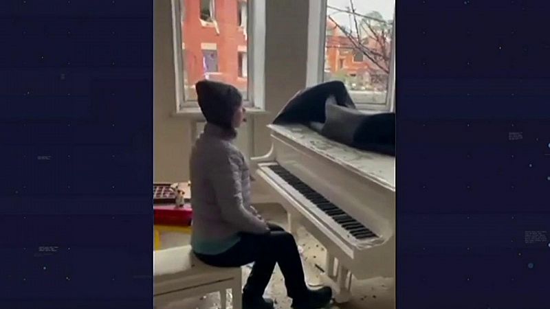 Una pianista ucraniana interpreta a Chopin antes de huir de su casa por la guerra