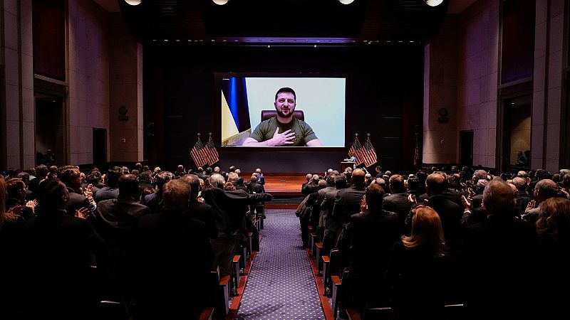 Volodímir Zelenski interviene en el Congreso de Estados Unidos