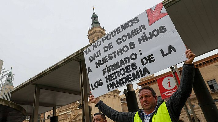 El tercer día de paro de transportistas se ve en el mercado