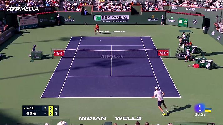 Telediario Matinal - Nadal y Alcaraz avanzan en Indian Wells y ya están en cuartos de final
