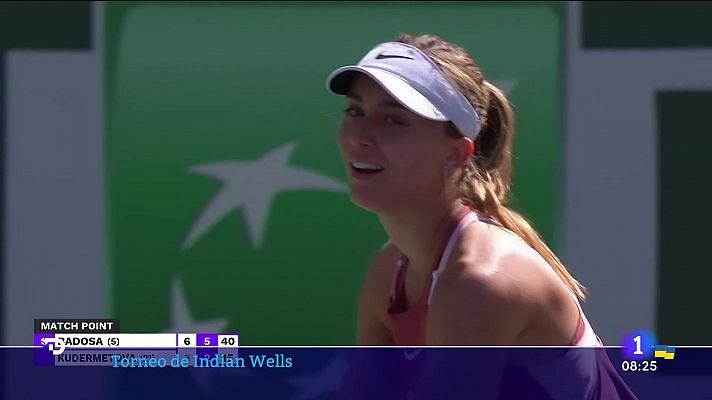 Telediario Matinal - Badosa sigue firme en la defensa de su título y se mete en semifinales de Indian Wells