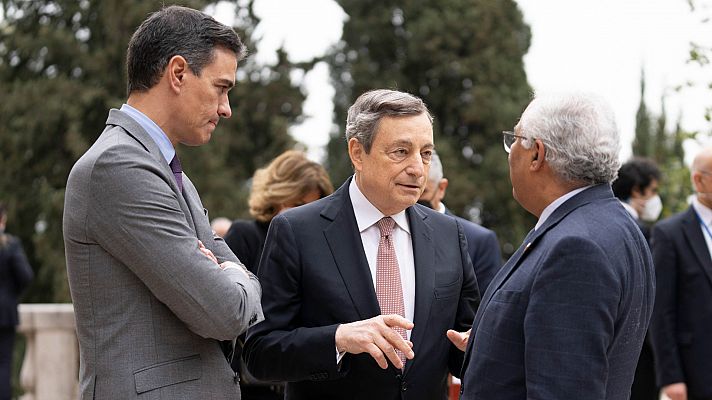 Telediario 1 - Sánchez se reúne con líderes de Italia, Portugal y Grecia
