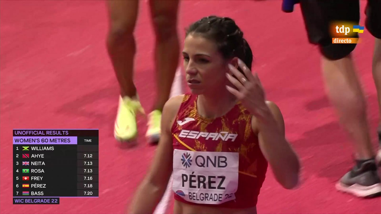 Mundial de atletismo | Maribel Pérez, eliminada tras un amago de descalificación en Belgrado -- Ver ahora