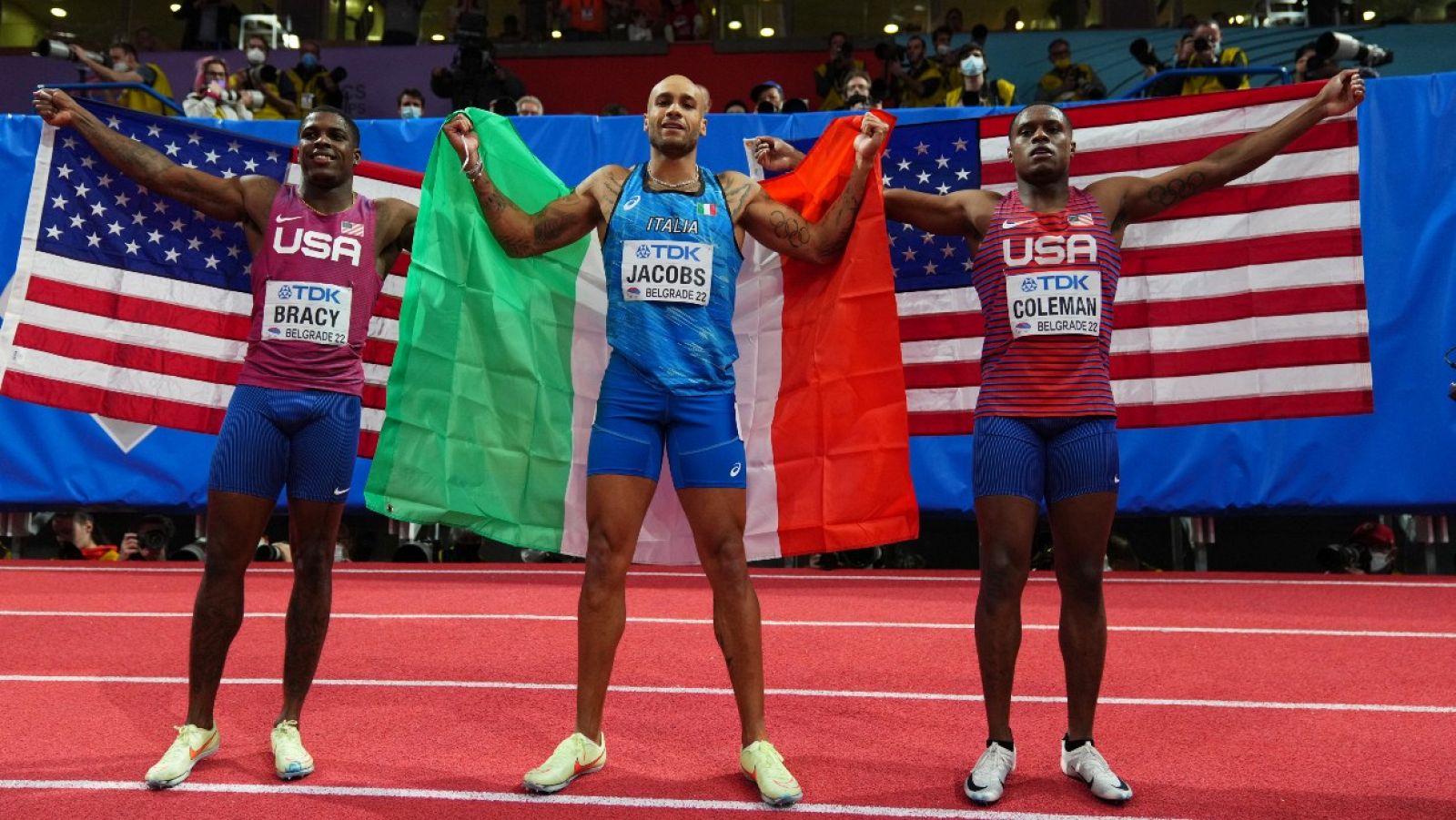 Marcell Jacobs, campeón del mundo de 60m lisos