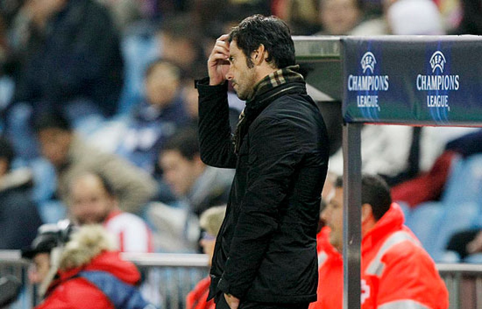 El entrenador del Atlético de Madrid, Quique Sánchez Flores, asegura que frente al Oporto su equipo arriesgó.