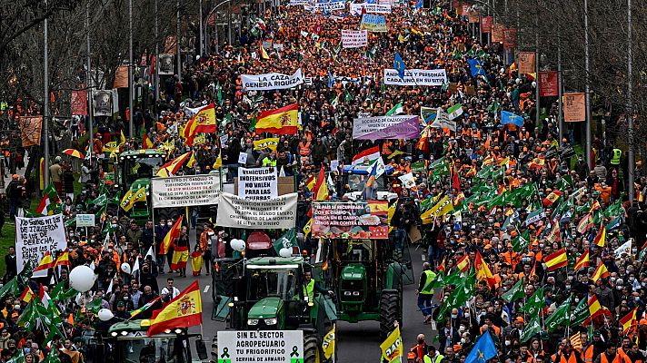 El campo se manifiesta en una marcha masiva en Madrid