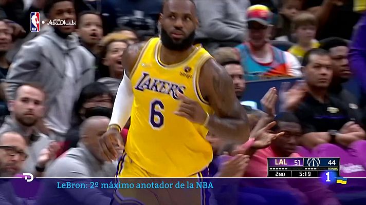 LeBron James ya es el segundo máximo anotador de la historia de la NBA en temporada regular