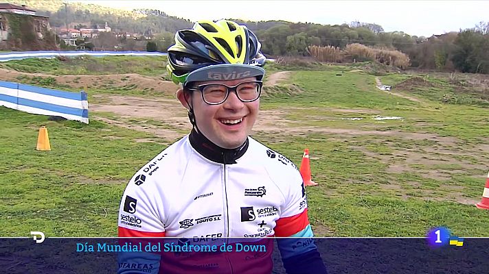 Telediario 2 - Borja Gómez, estrella y ejemplo en el ciclocross con síndrome de Down