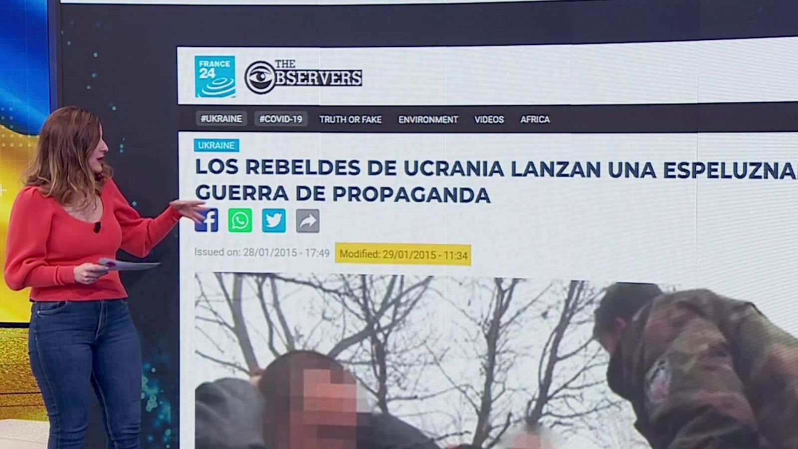 La hora de La 1: VerificaRTVE: Las imágenes sobre soldados ucranianos capturados por los rusos son de 2015  | RTVE Play