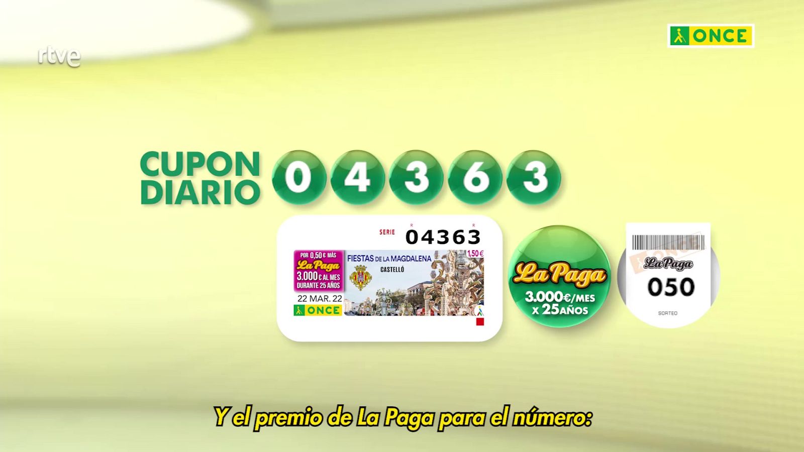 Sorteo ONCE - 22/03/22 - Sorteos ONCE | Ver