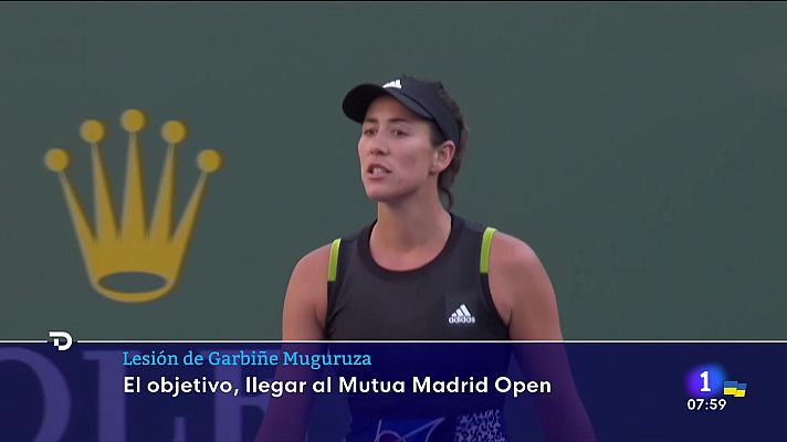 Muguruza, con una lesión en el hombro izquierdo, obligada a parar    