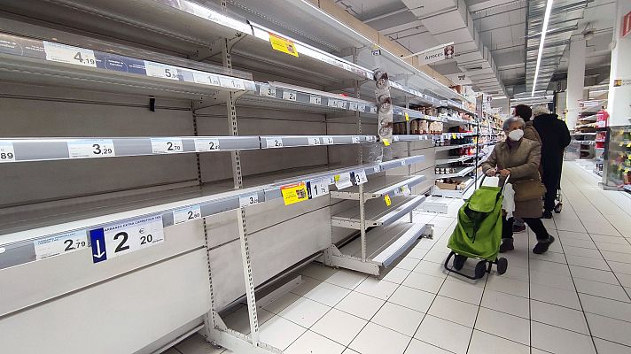 La huelga del transporte y guerra en Ucrania disparan la compra de alimentación