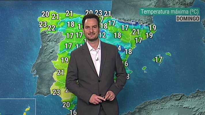 El tiempo - Suben las temperaturas diurnas y chubascos en el este
