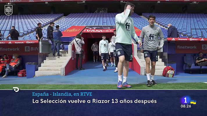 Telediario Matinal - La selección vuelve a Coruña para el choque contra Islandia